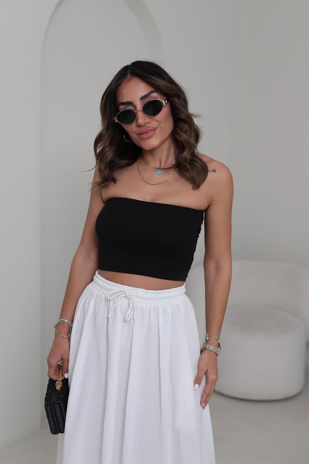 3369 Straplez Kuplu Atlet SİYAH