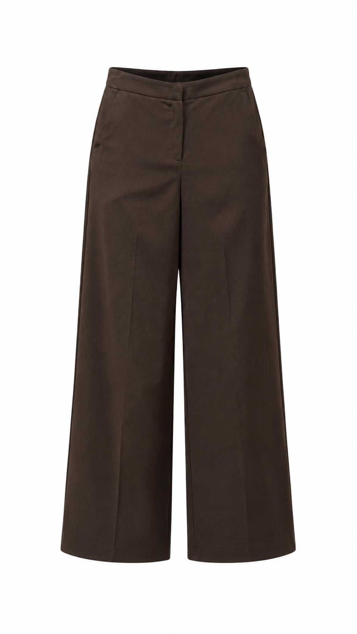 5189Y Tencel Kumaş Yan Cepli Dökümlü Pantolon SÜTLÜ KAHVE