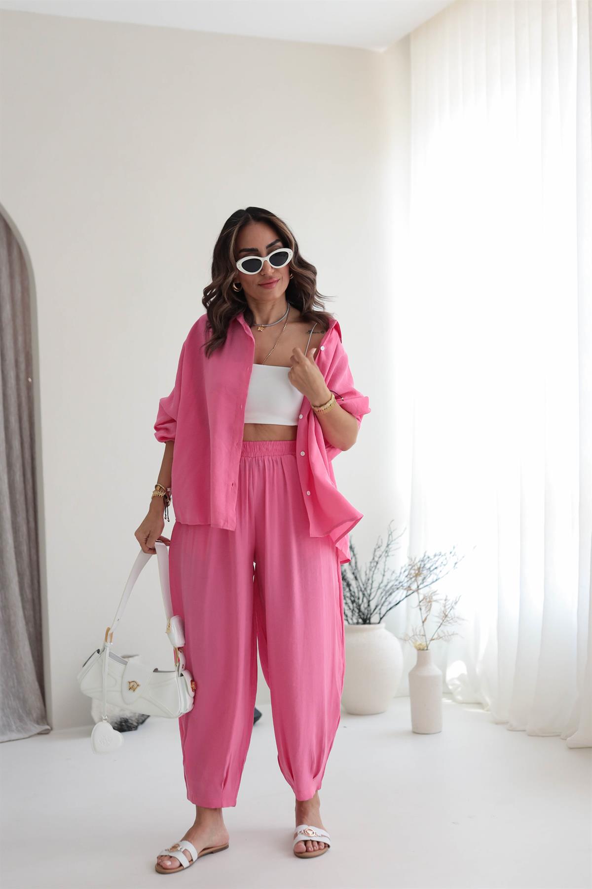 8830 Gömlek Pantolon Rahat Takım