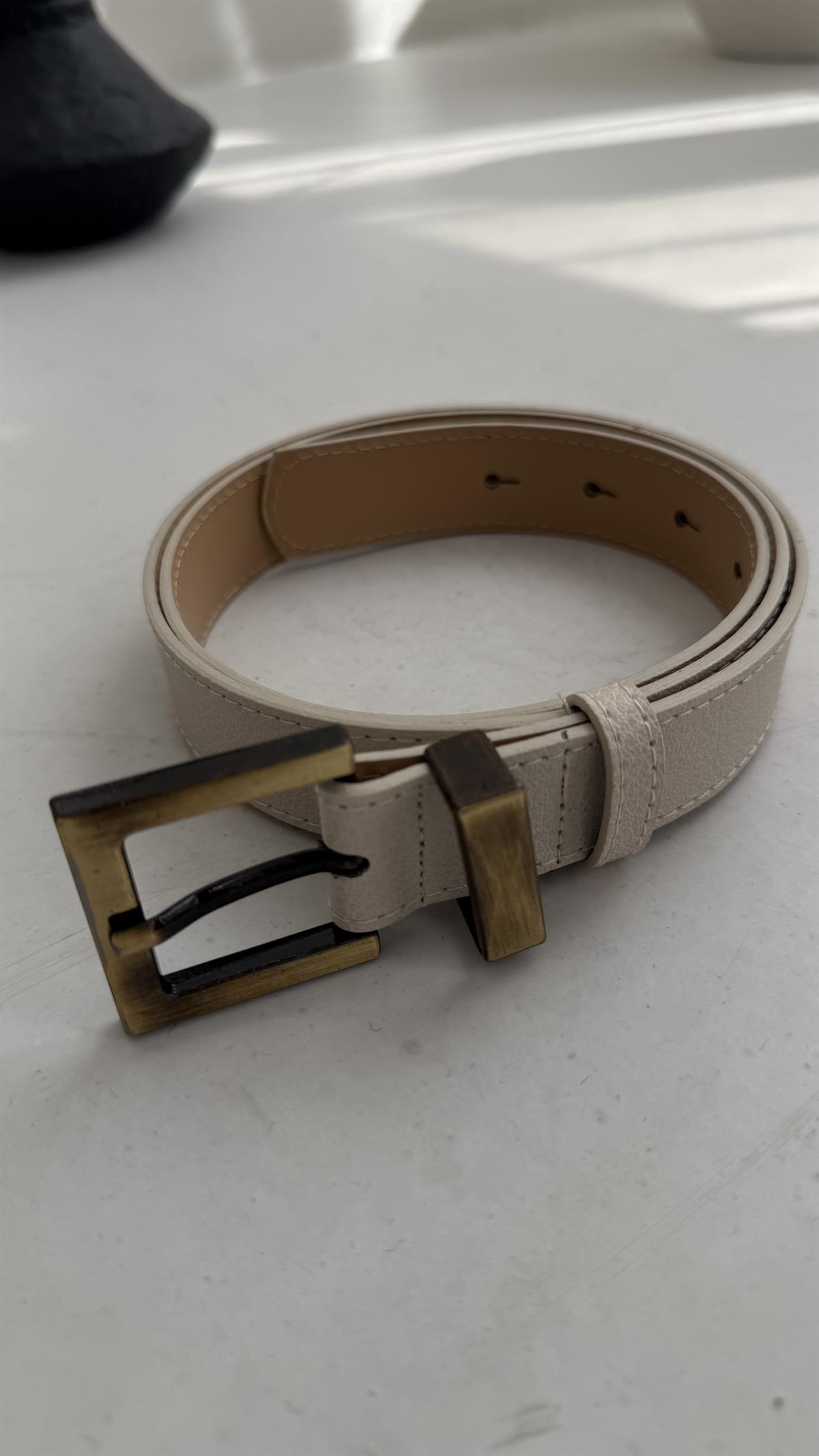 Eskitme Gold Detaylı Kemer TAŞ