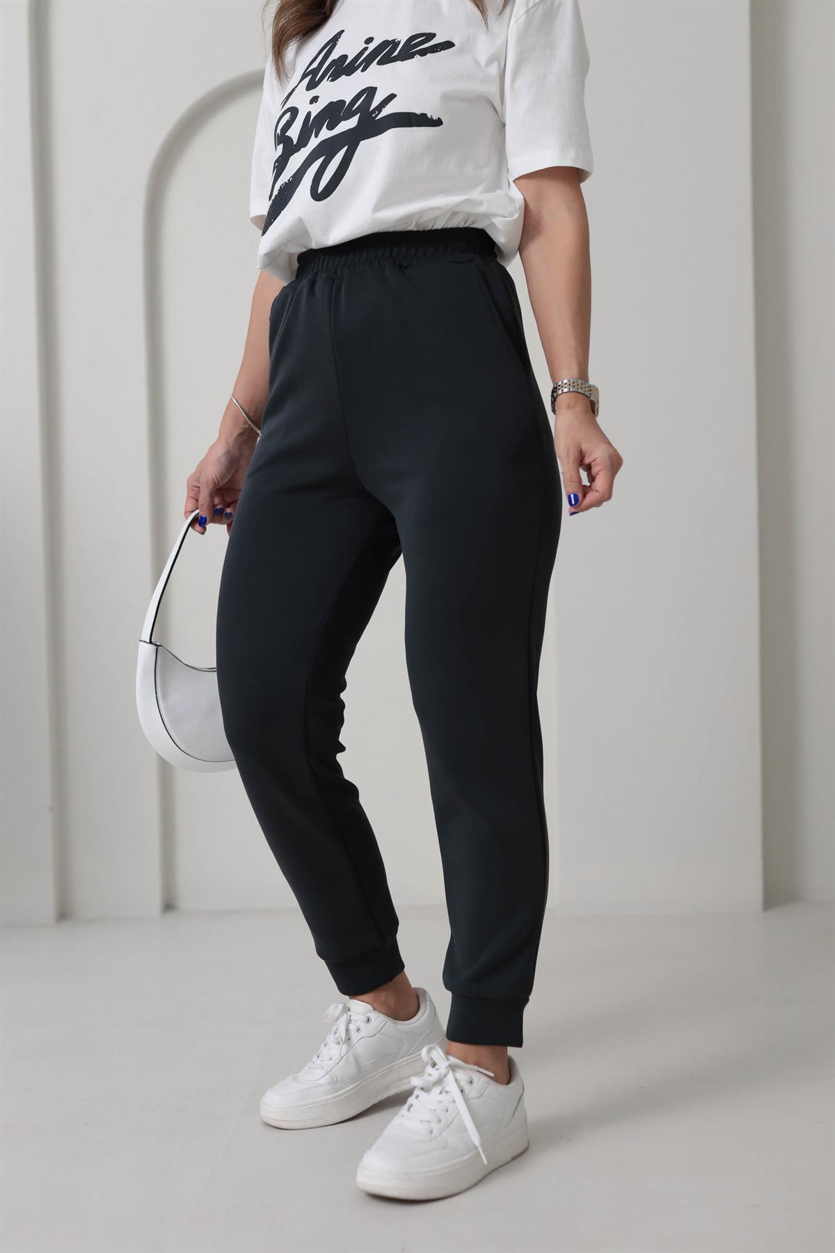 5714 Modal Kumaş Jogger Pantolon ANTRASİT