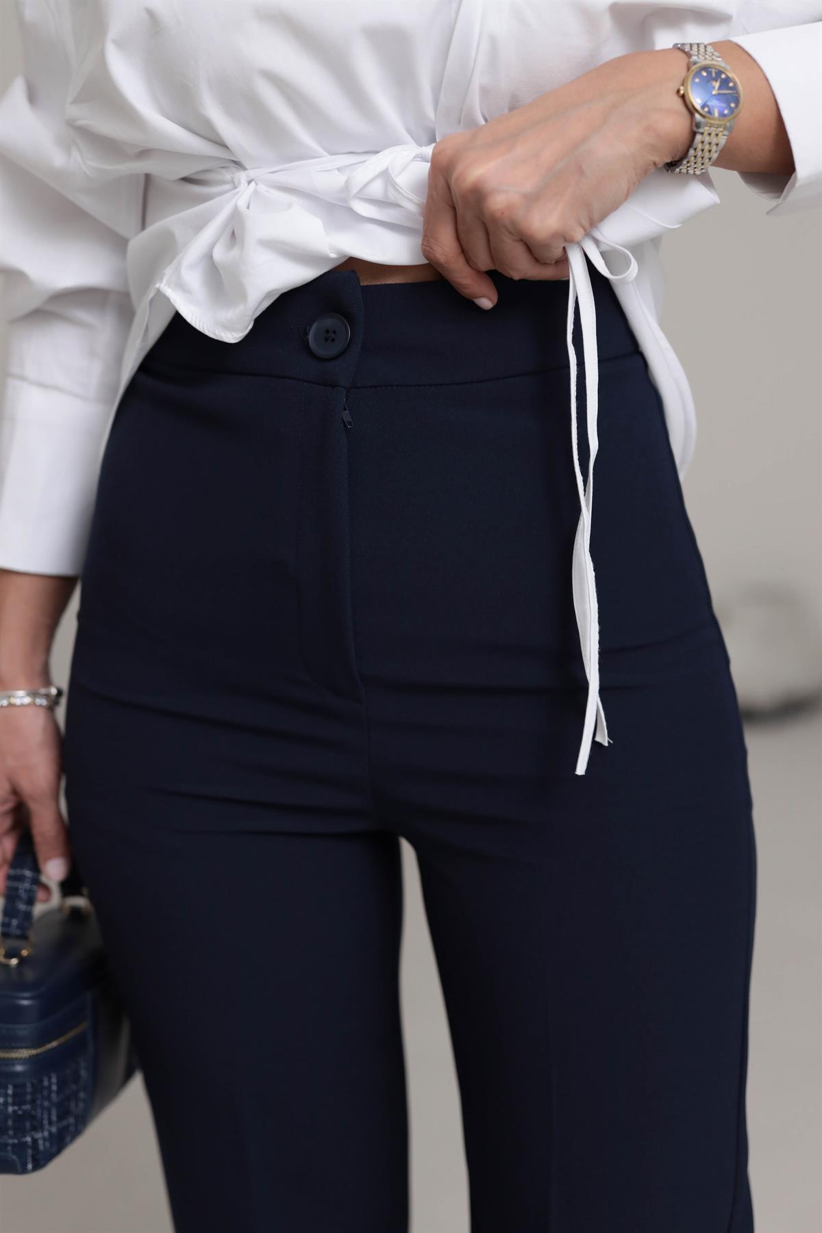 0714 Paça Palazzo Pantolon LACİVERT