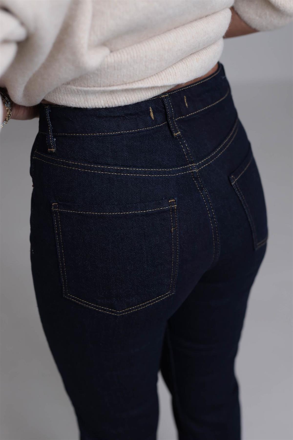 ZA Lazer Kesikli Boyfit Jean KOYU LACİ