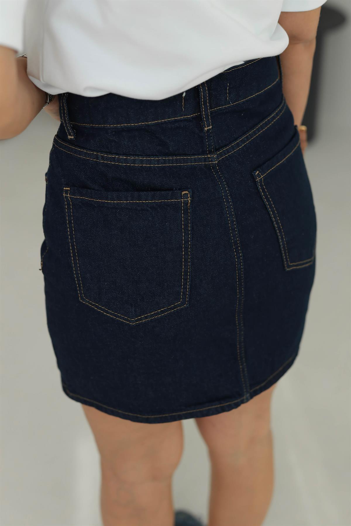 Mini Kot Etek LACİVERT