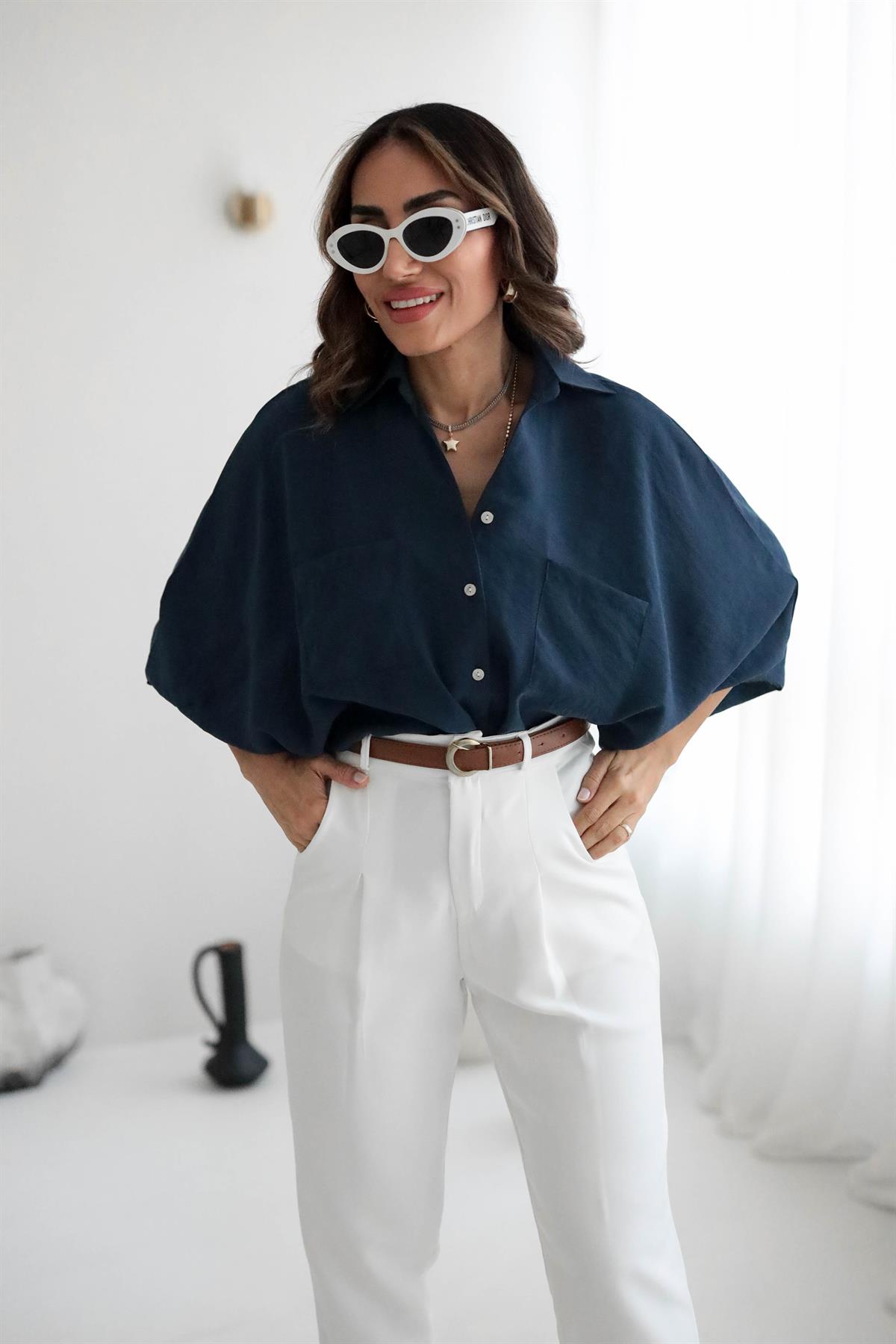 8914 Yarasa Kol Cepli Gömlek