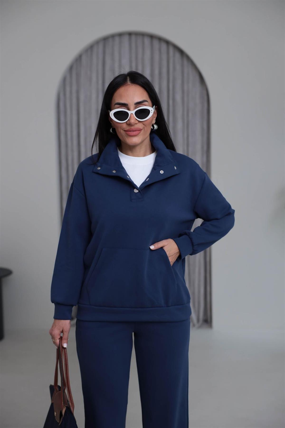 2011 Polo Yaka Çıtçıtlı Modal Takım Indigo