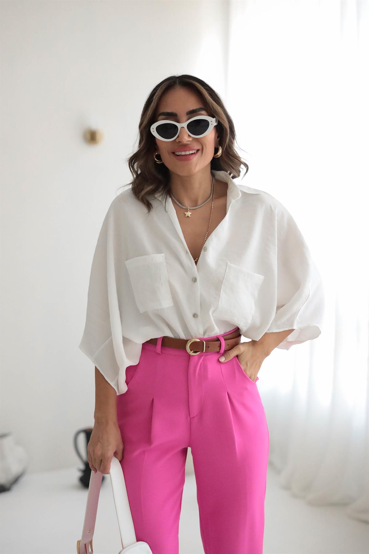 8914 Yarasa Kol Cepli Gömlek