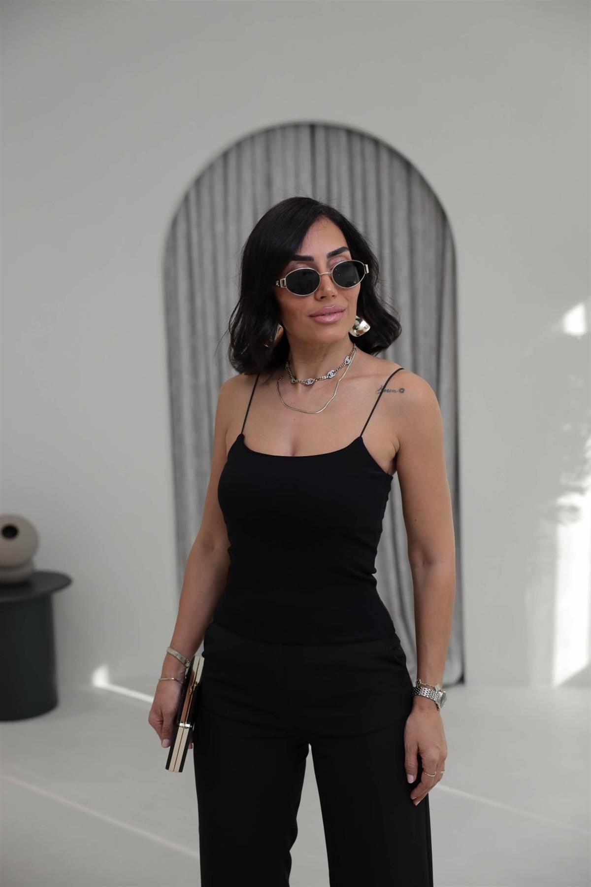 4829Y Lastik Askılı Pamuklu Atlet SİYAH