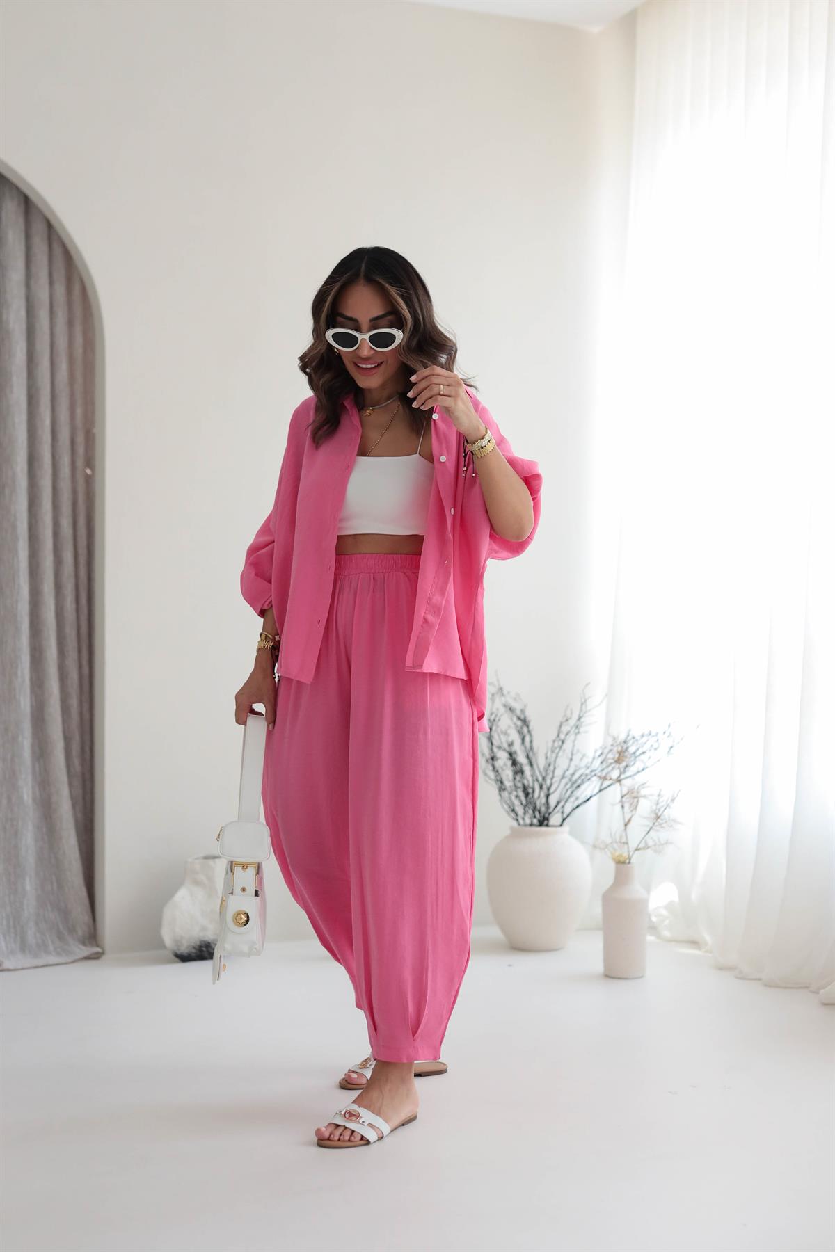 8830 Gömlek Pantolon Rahat Takım