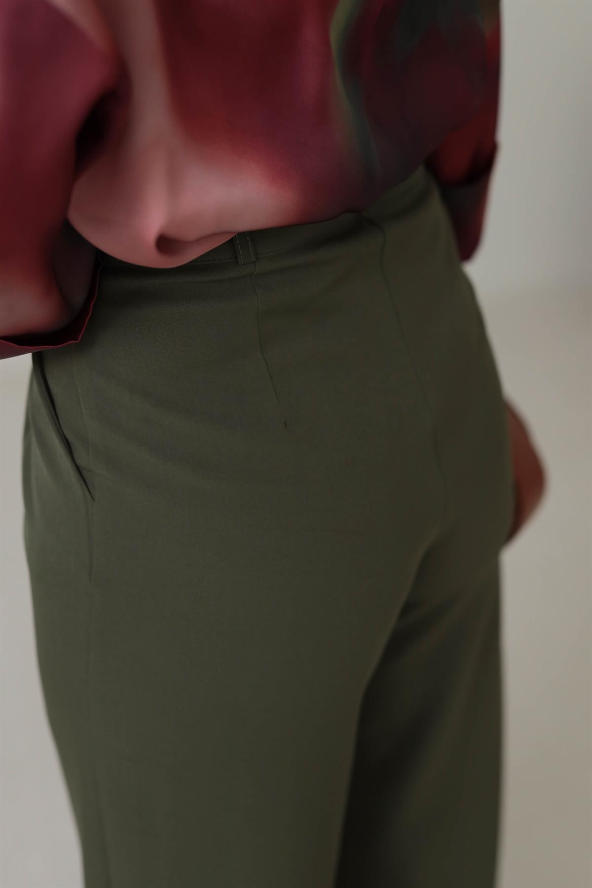 2300 Palazzo Pantolon HAKİ YEŞİL