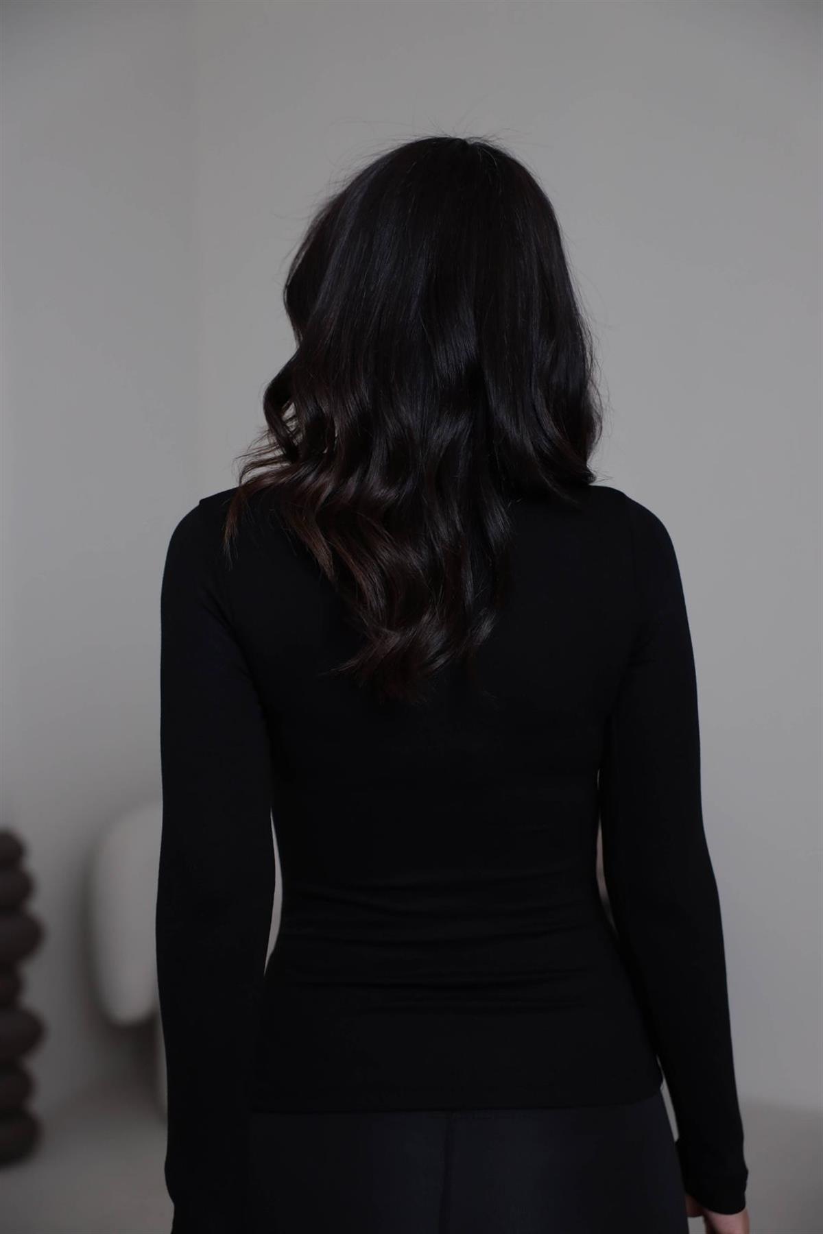 140 Balıkçı Yaka Body SİYAH