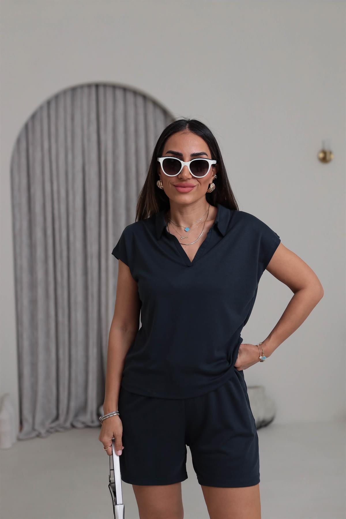 1325 Pike Modal Şortlu Takım ANTRASİT