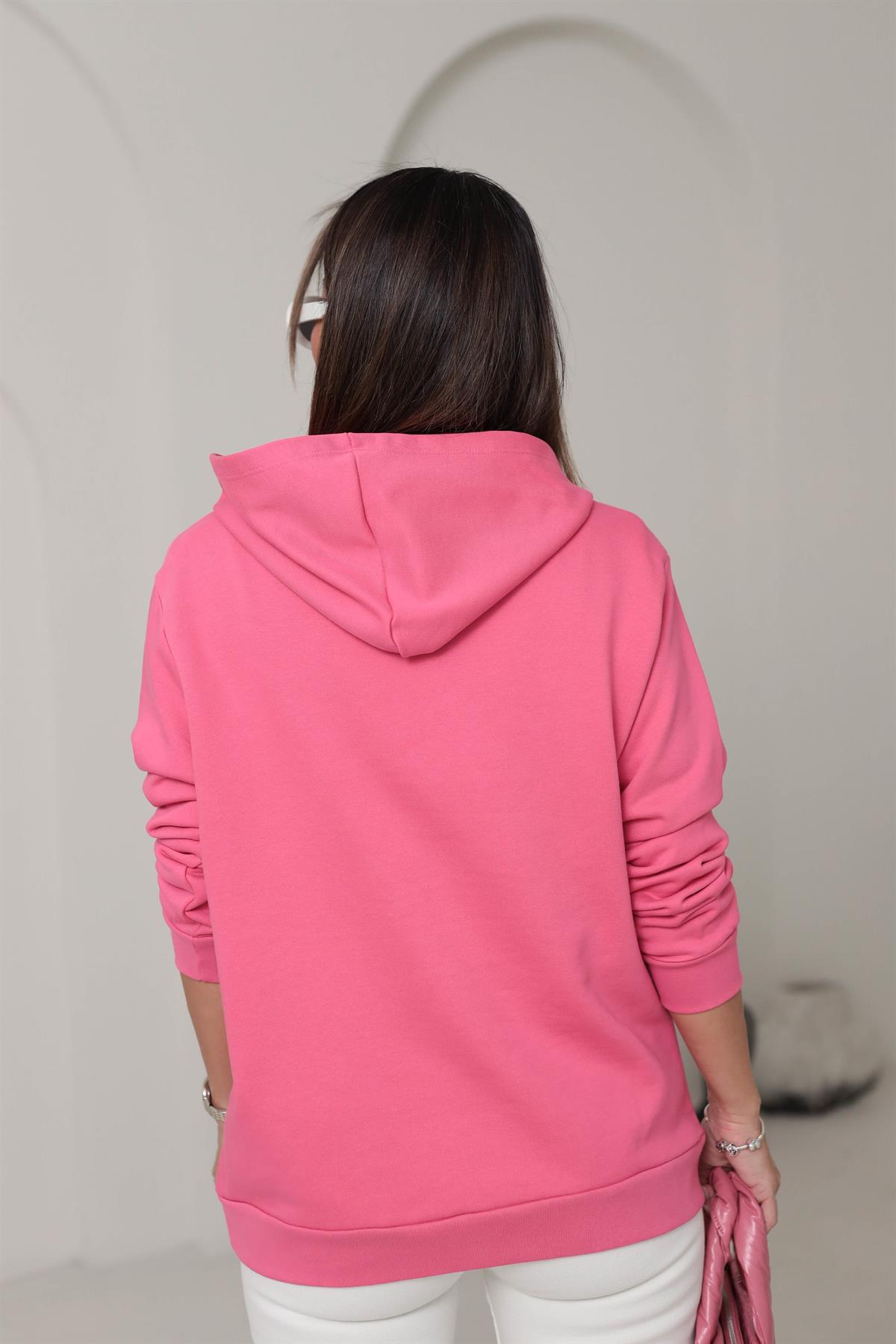 Oys Kapşonlu Sweatshirt PEMBE