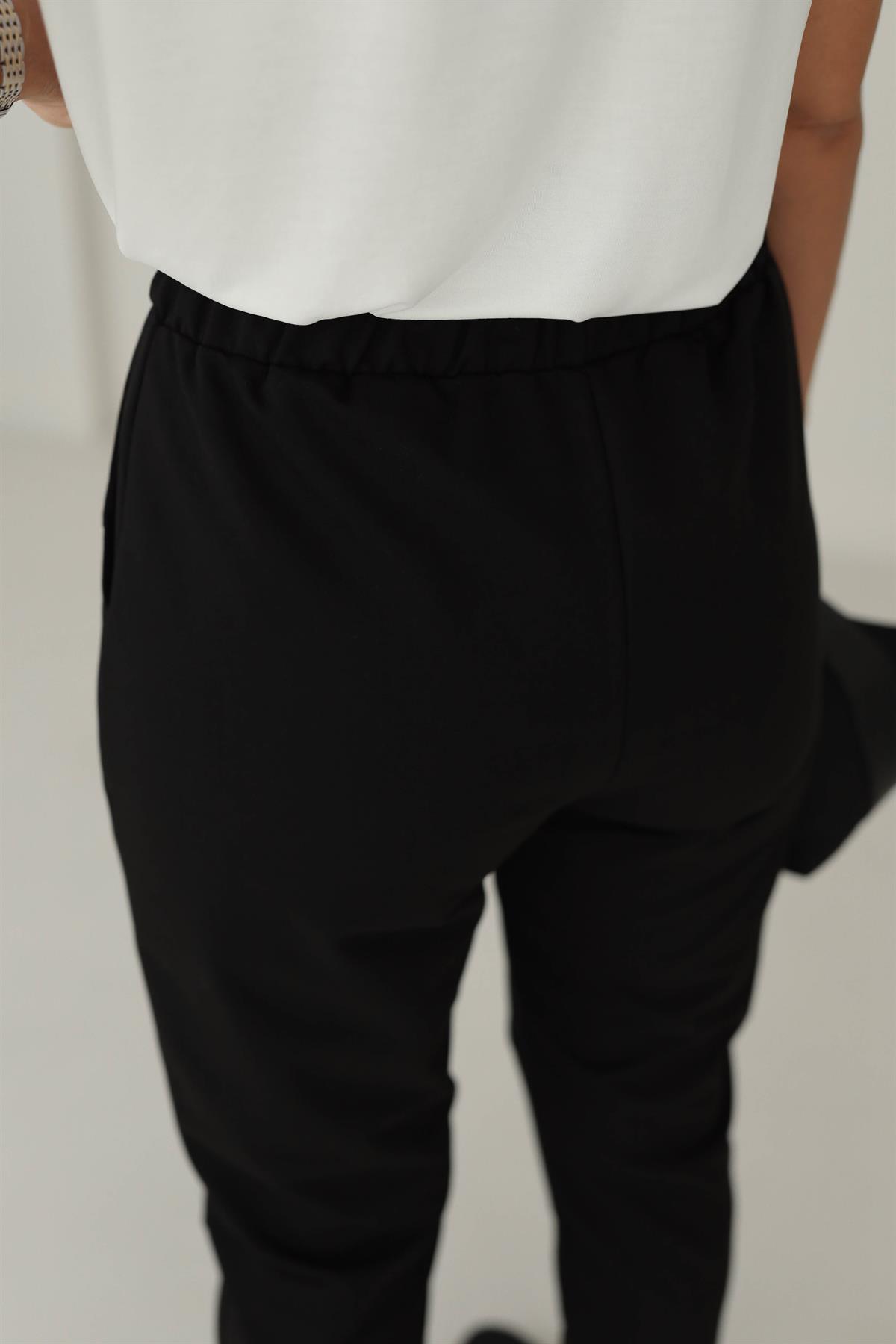 9019 Dikiş Detaylı Eşofman Altı SİYAH