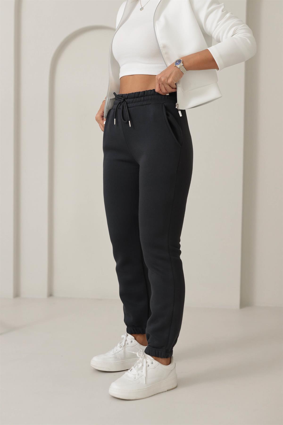 5574 Bel ve Paça Lastikli Eşofman Altı ANTRASİT