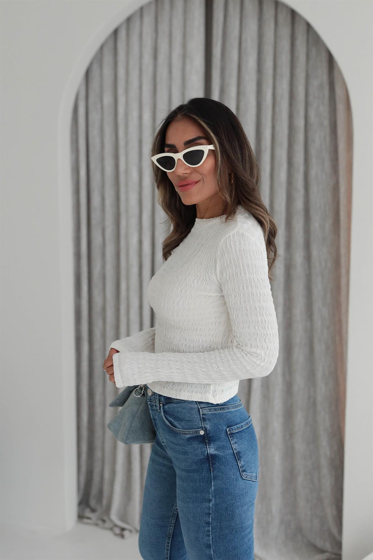 Mngo Büzgülü Likralı Bluz