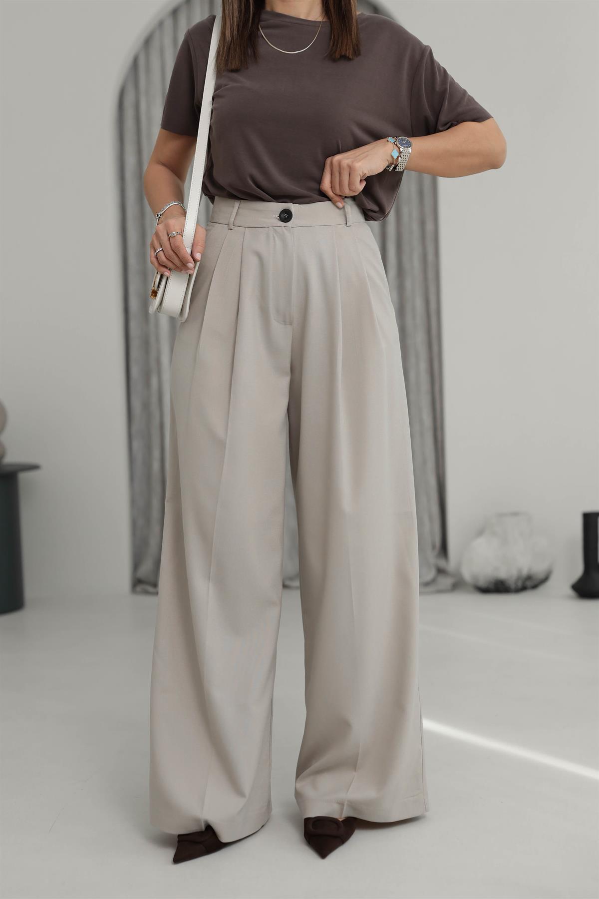 0997 Pensli Palazzo Pantolon TAŞ