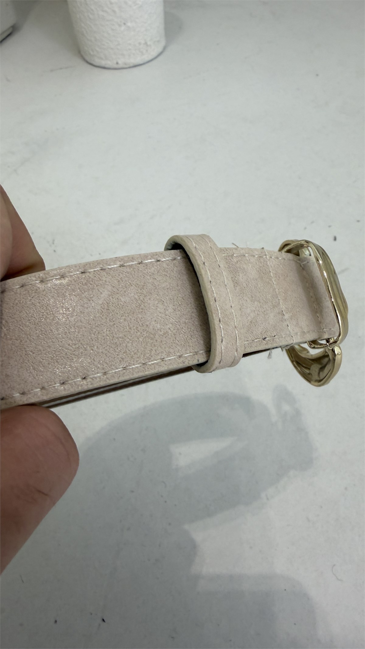 2822 Oval Tokalı Kemer BEJ
