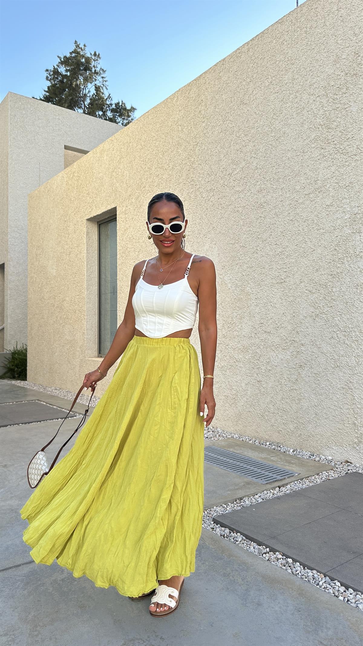 6156 Zincir Detaylı İp Askılı Crop