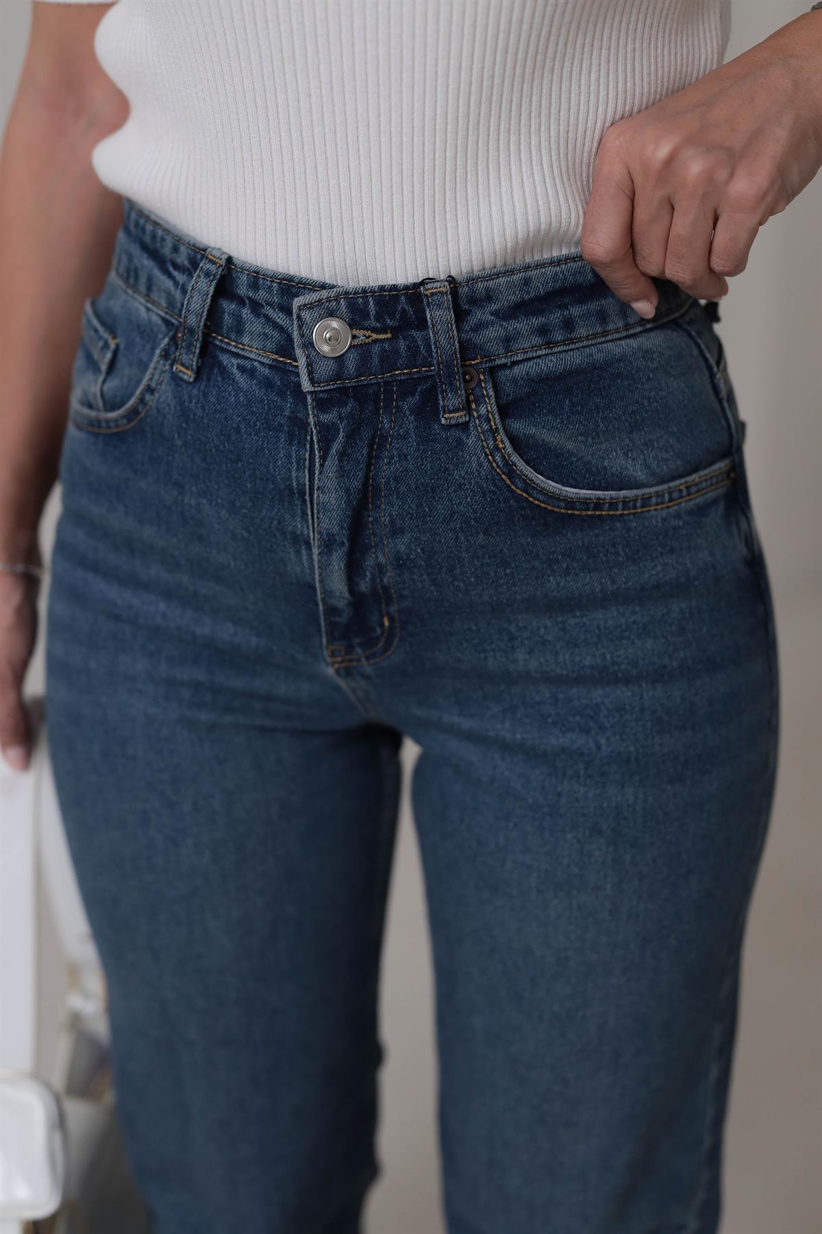 Massi Paça Püsküllü Wideleg Jean KOYU MAVİ