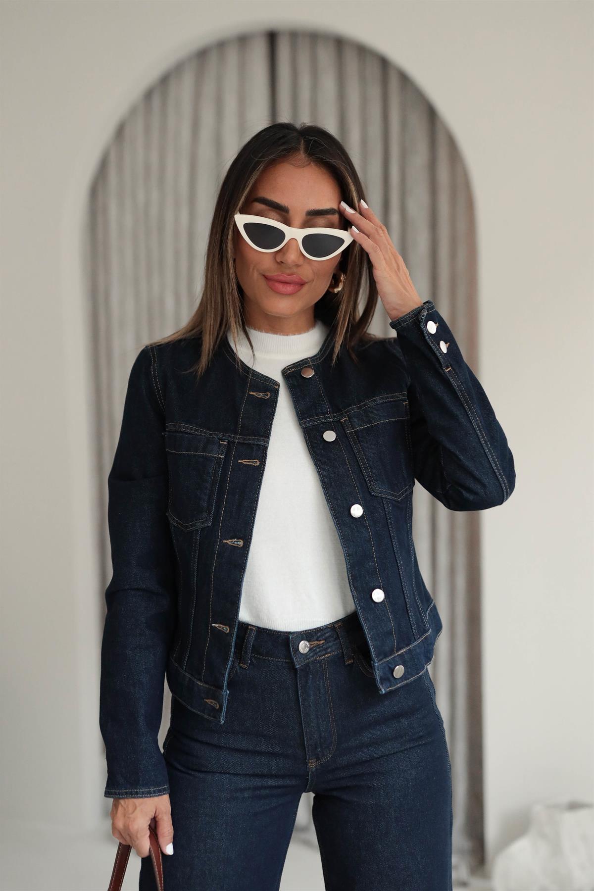 5357 Koyu Renk Kot Ceket LACİVERT