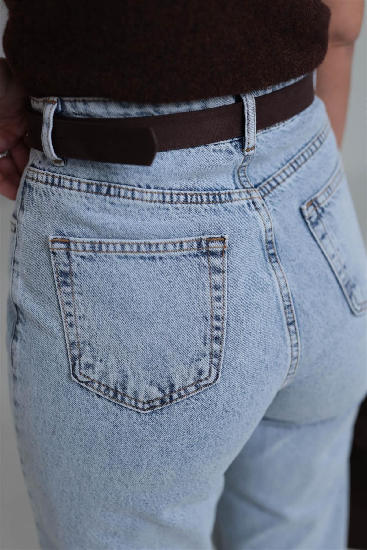 1077 Paça Kesikli Palazzo Jean BUZ MAVİ