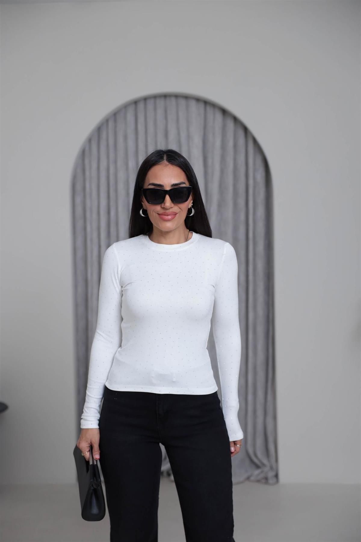 139-1 Taşlı Body EKRU