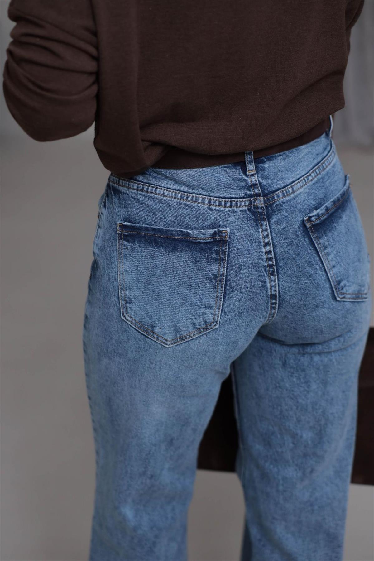 Yüksek Bel Wide Leg Jean AÇIK MAVİ