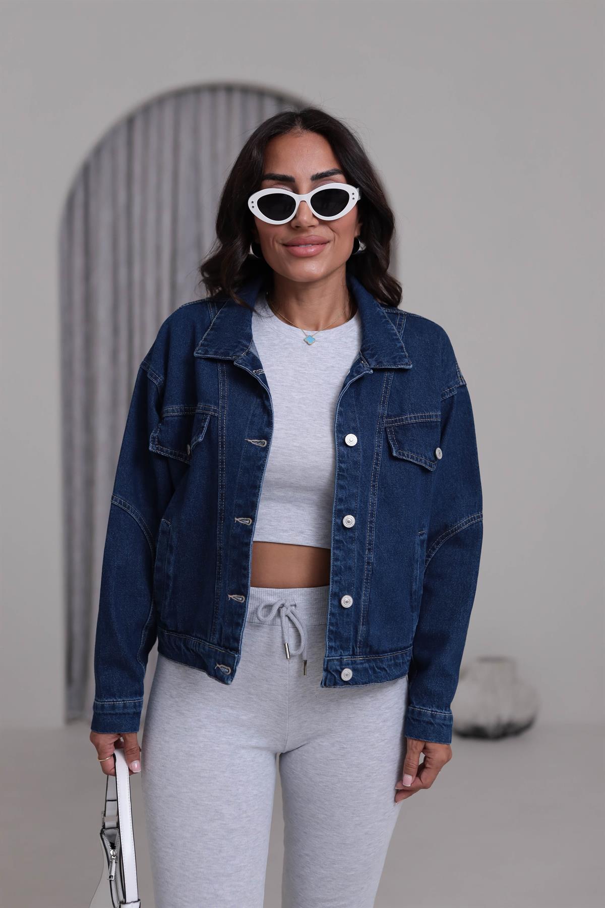 3630 Flota Cepli Kot Ceket KOYU MAVİ