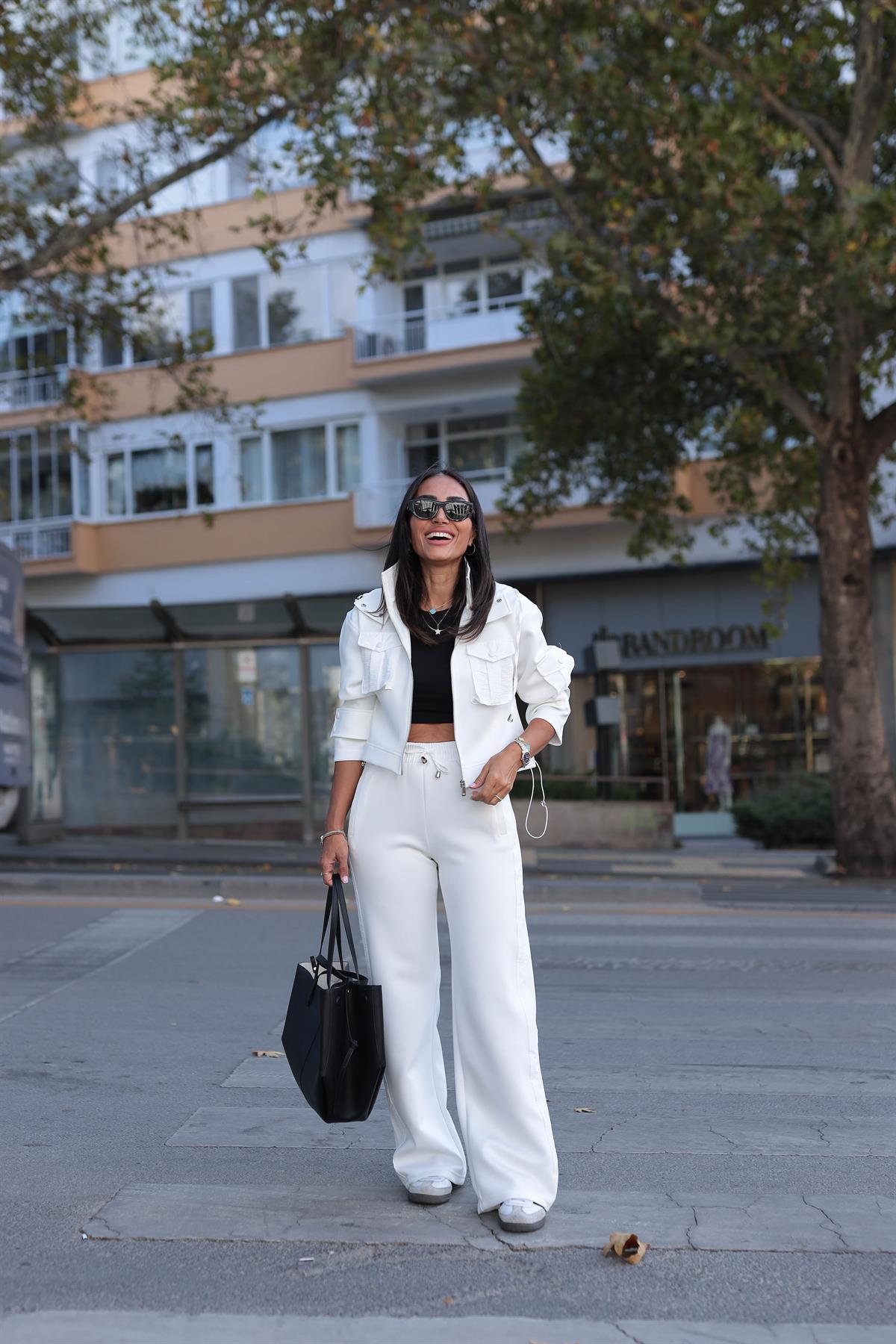 2140 Paraşüt Garnili Ceketli Scuba Takım EKRU