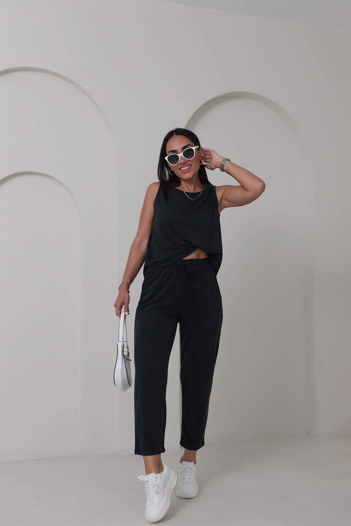 4747 Sıfır Kol Pike Modal Takım ANTRASİT