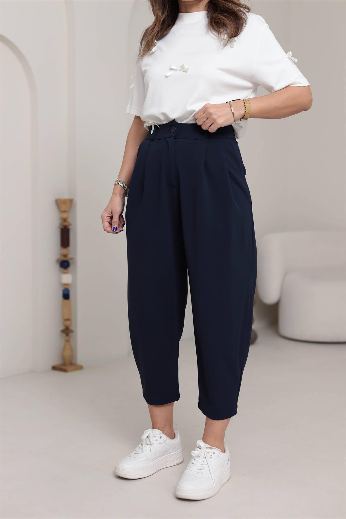 3102 Rahat Kalıp Likralı Pantolon LACİVERT