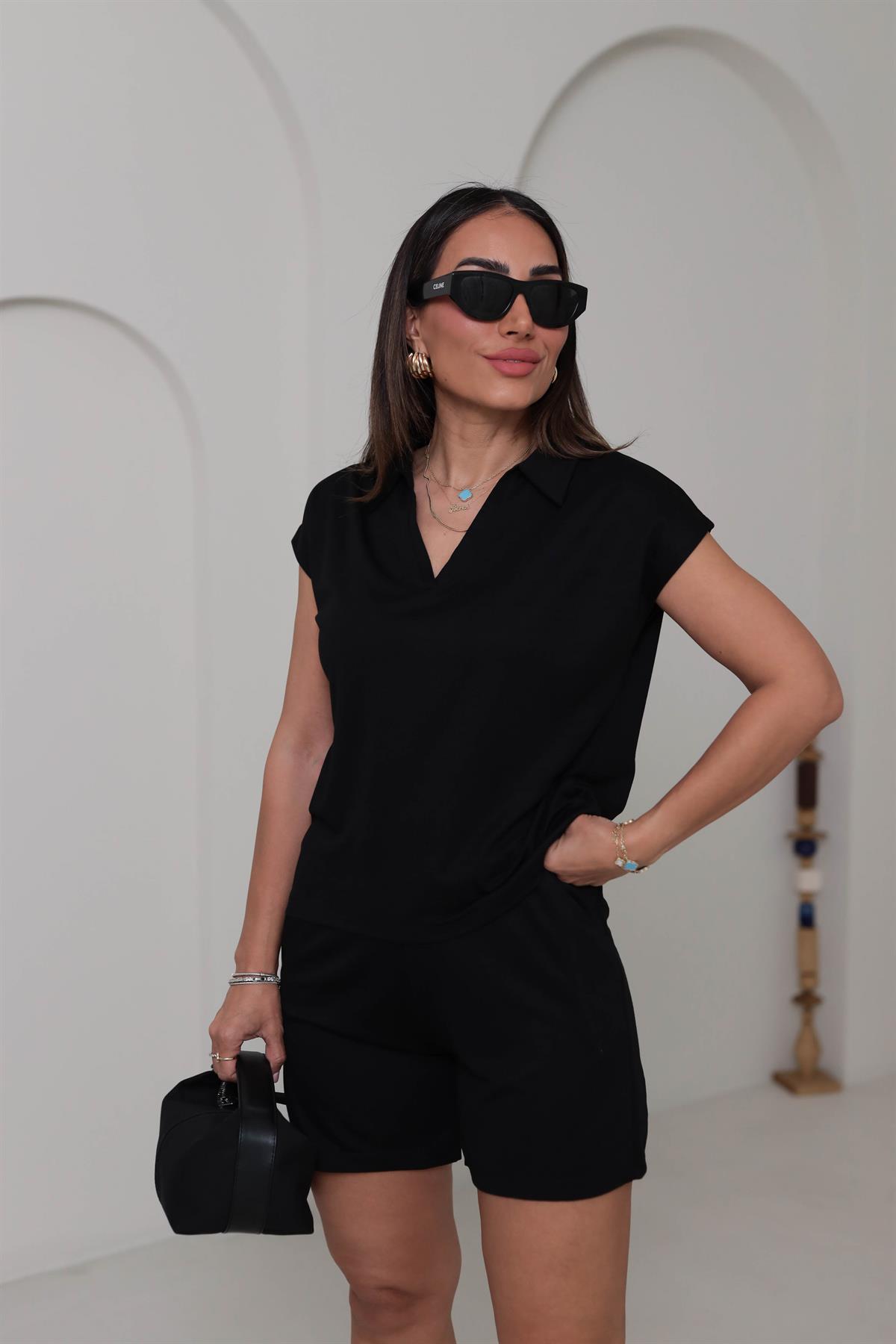 1325 Pike Modal Şortlu Takım SİYAH