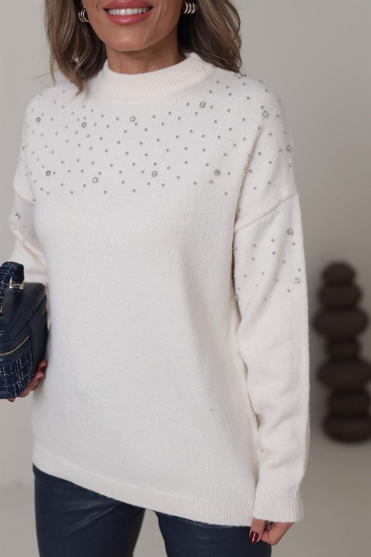 1106 Droplu Taşlı Kazak