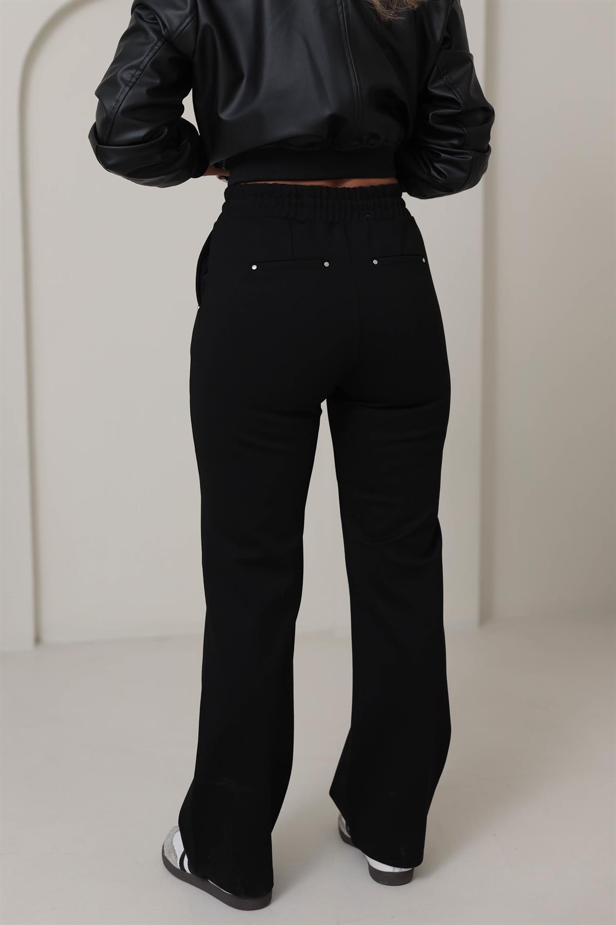 6336 Yüksek Bel Kemeri İp Detaylı Pantolon