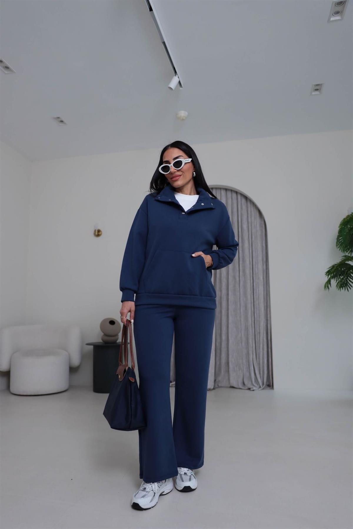 2011 Polo Yaka Çıtçıtlı Modal Takım Indigo