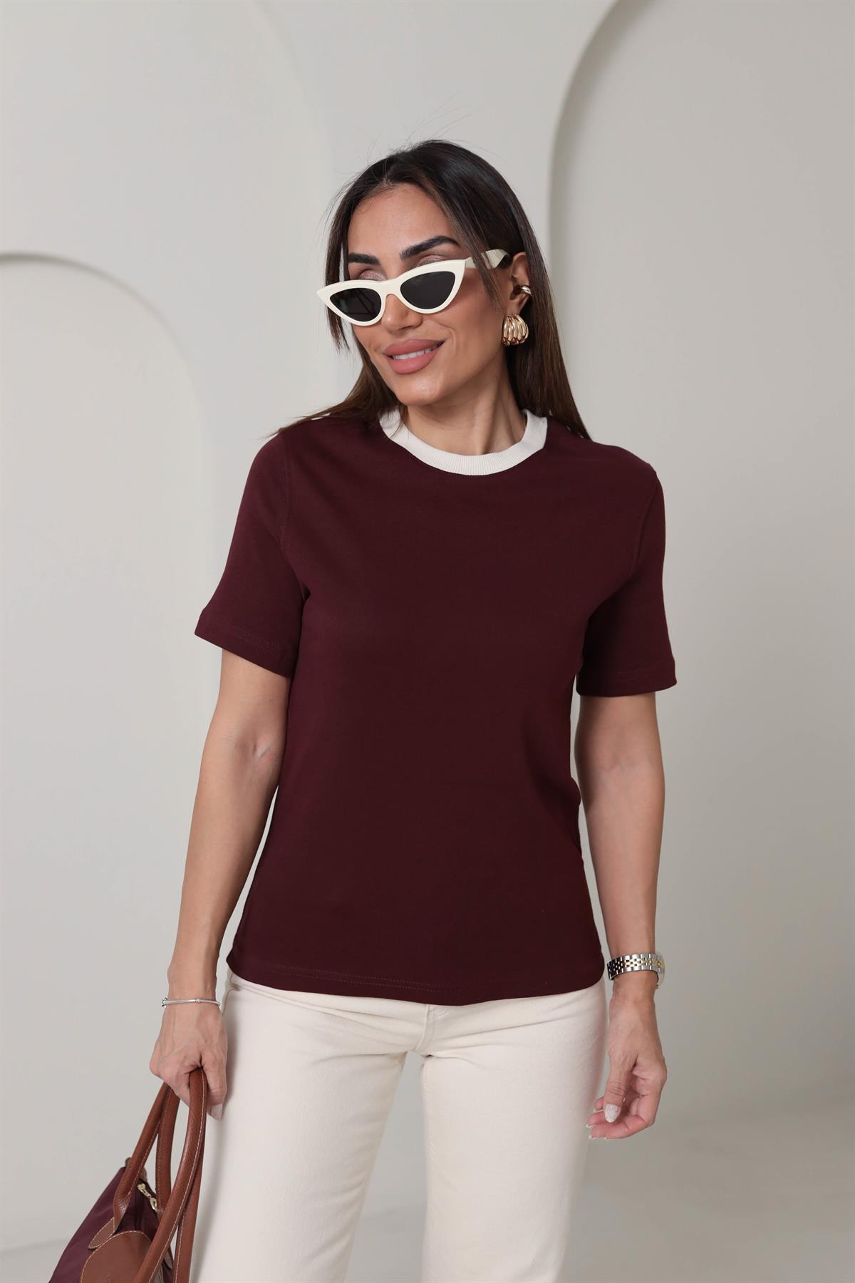 1069 Yaka Ribanalı Thisrt BORDO