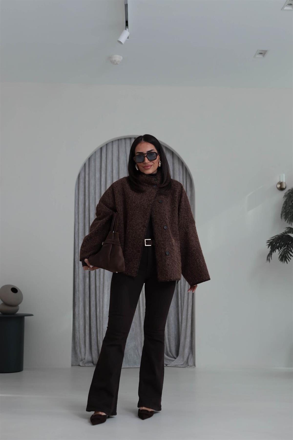 ZA Likralı İspanyol Paça Pantolon ACI KAHVE