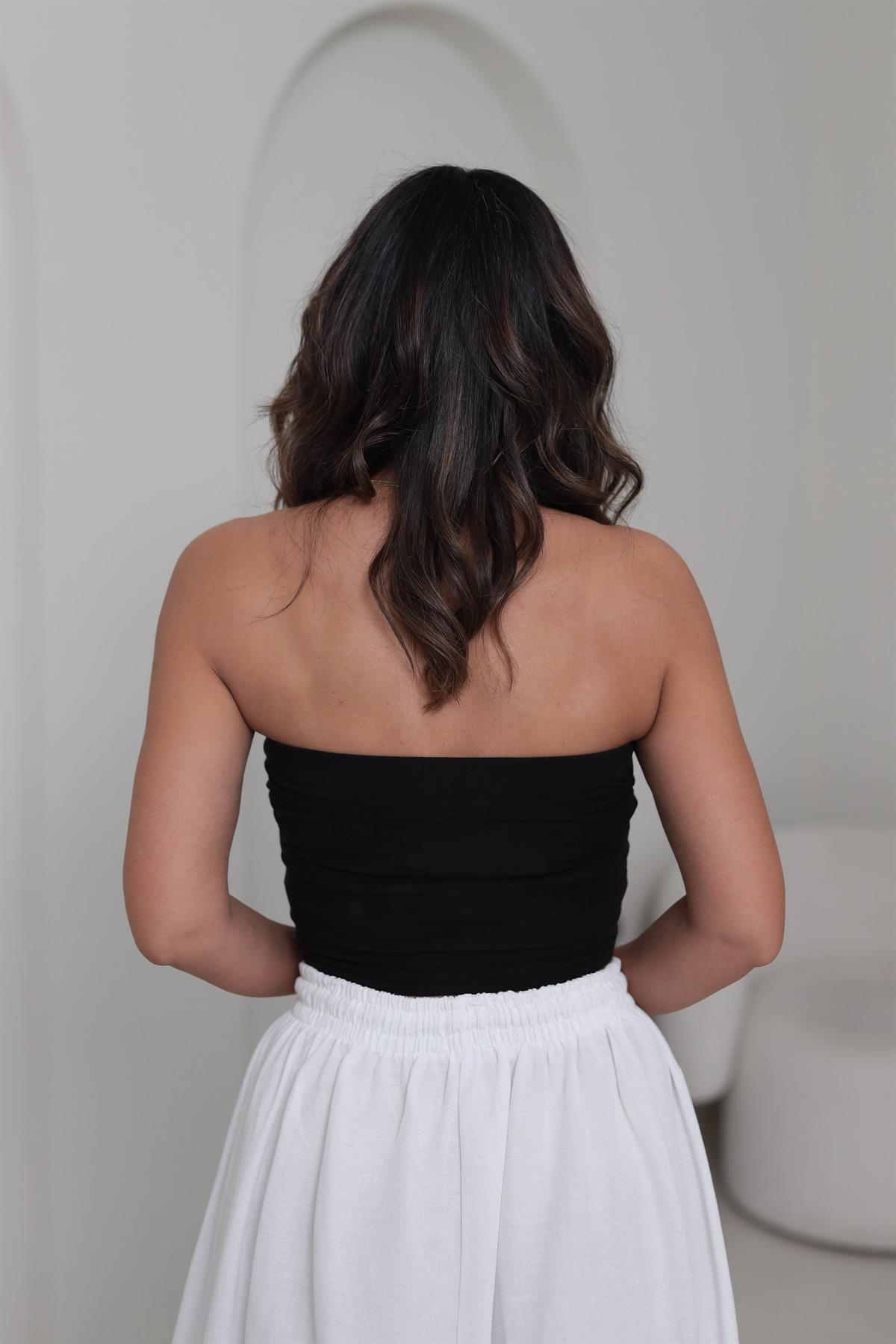 3369 Straplez Kuplu Atlet SİYAH