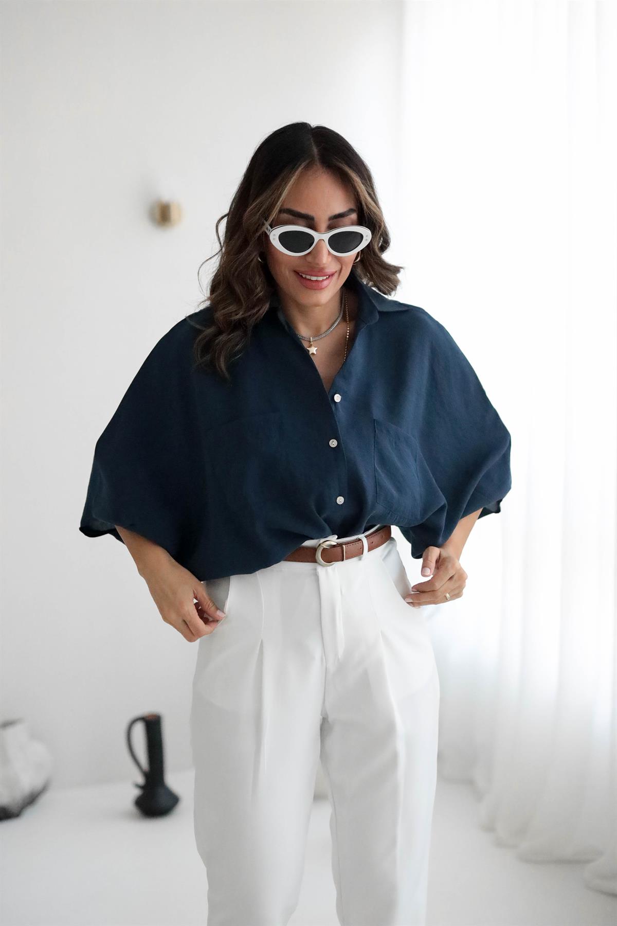 8914 Yarasa Kol Cepli Gömlek