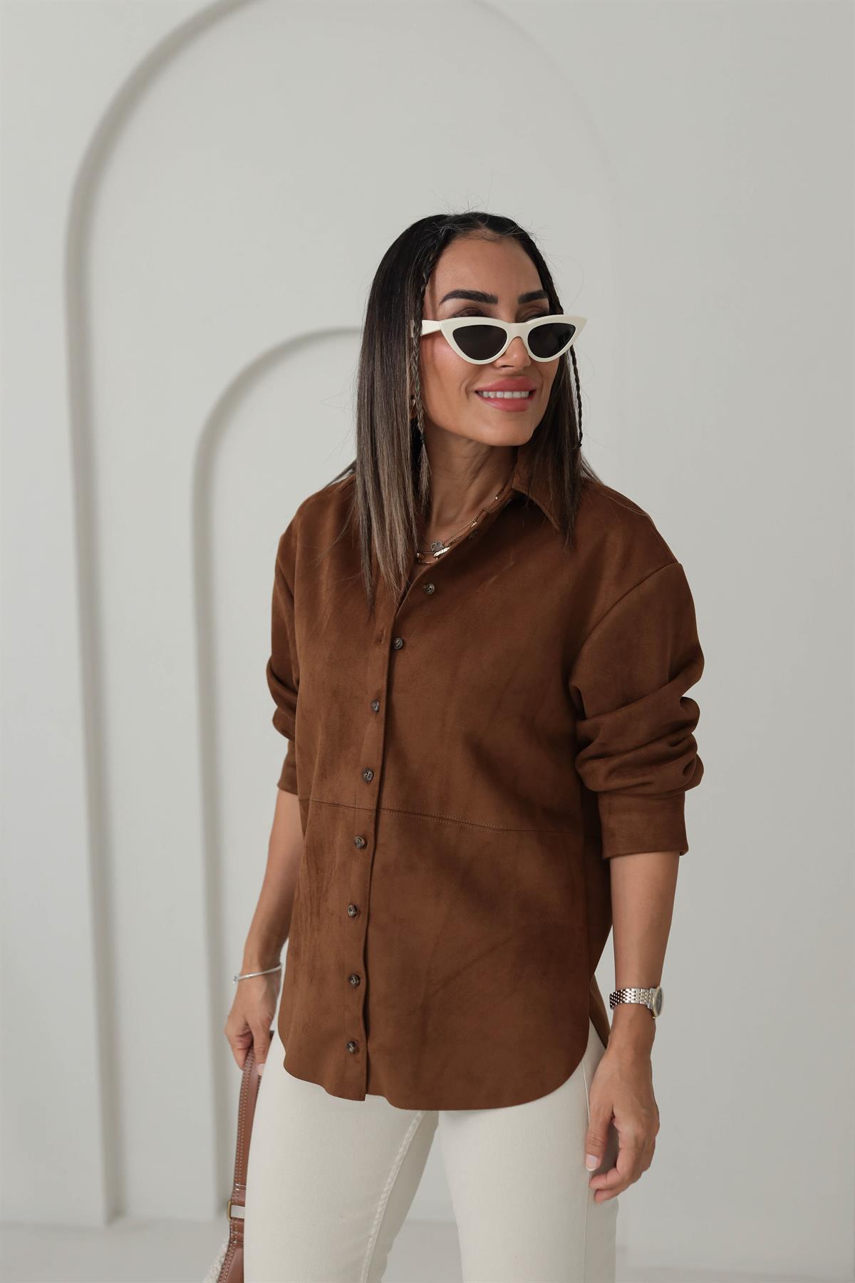 6557 Nubuk Gömlek TABA