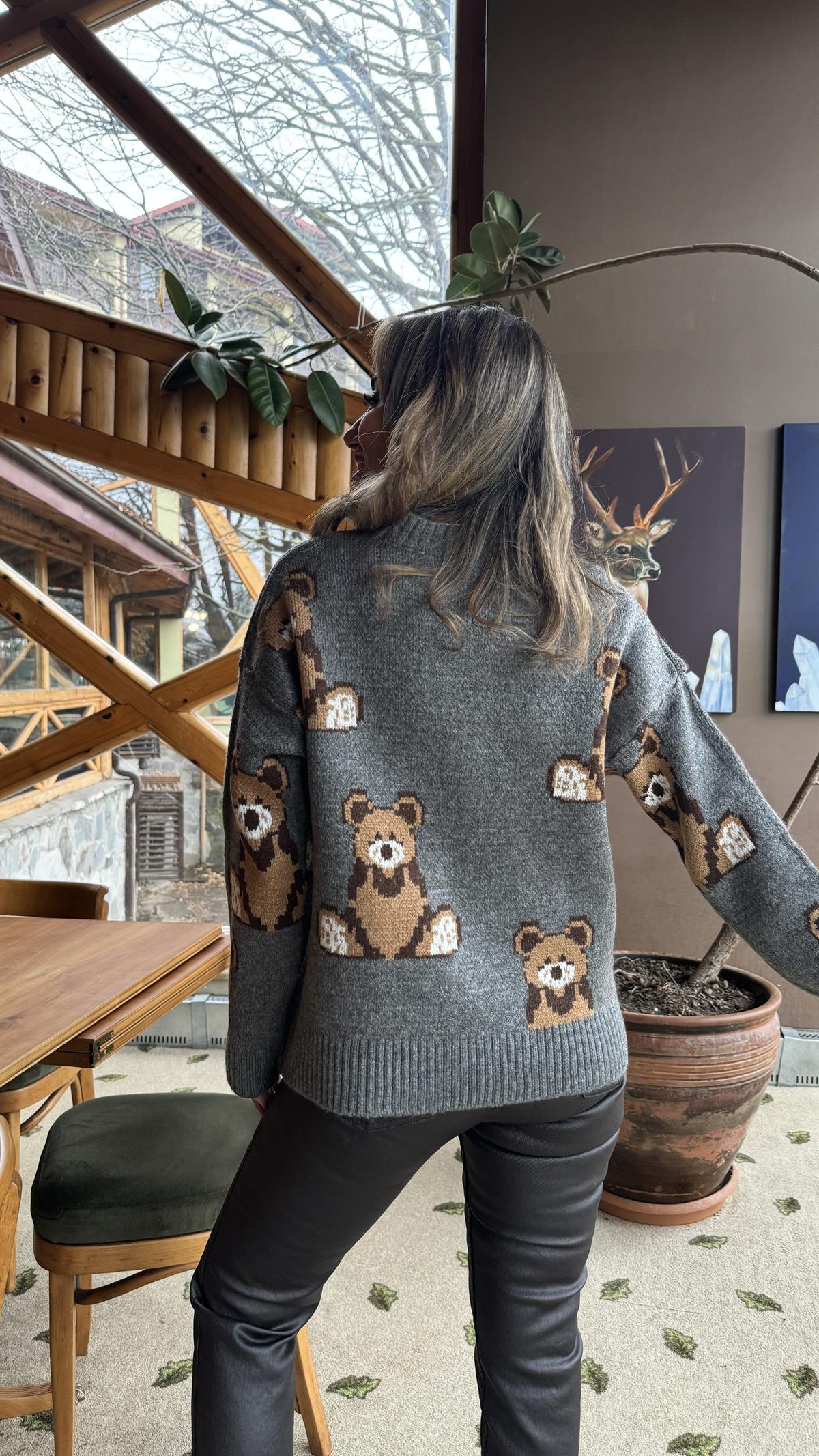 0033 Ayıcıklı Kalın Kazak ANTRASİT