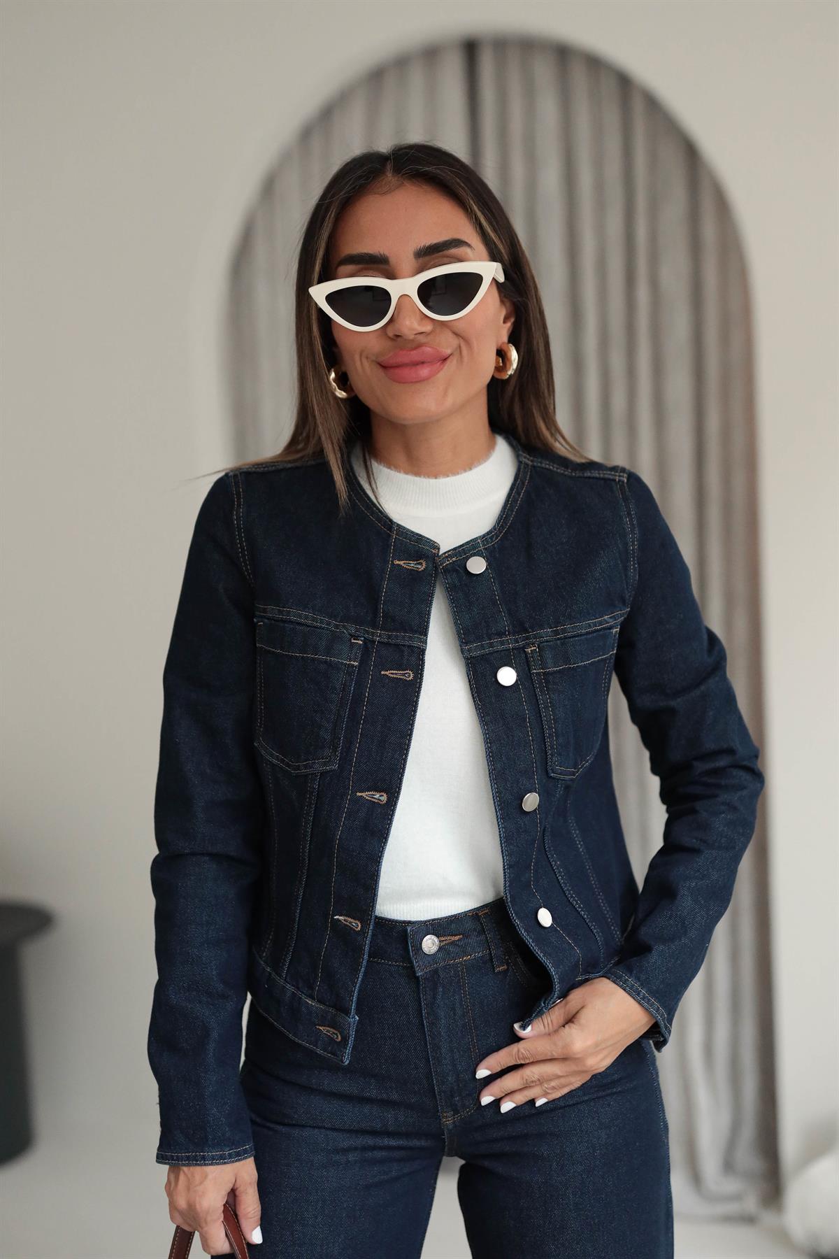 5357 Koyu Renk Kot Ceket LACİVERT