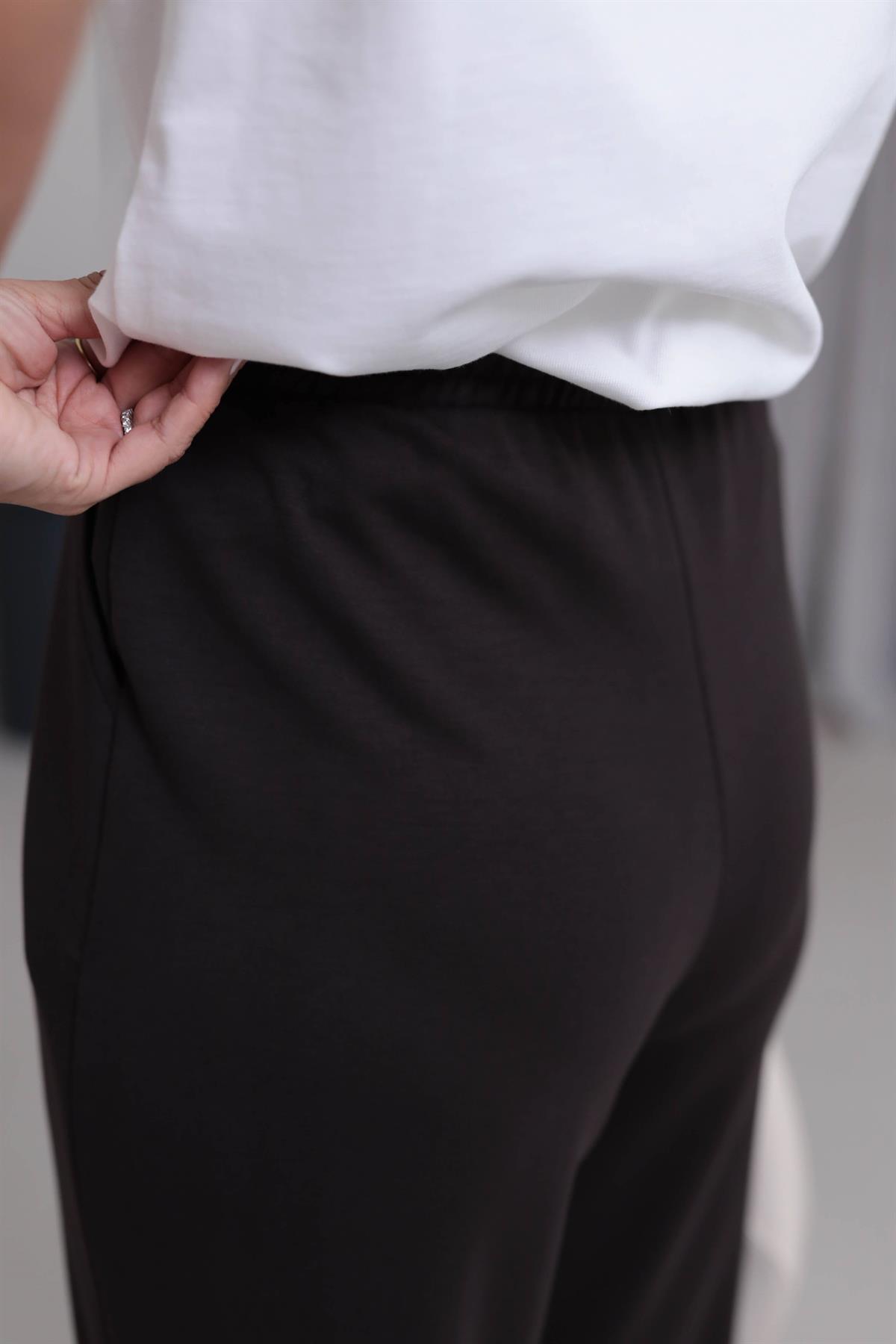 8007 Çimalı Eşofman Altı KAHVE