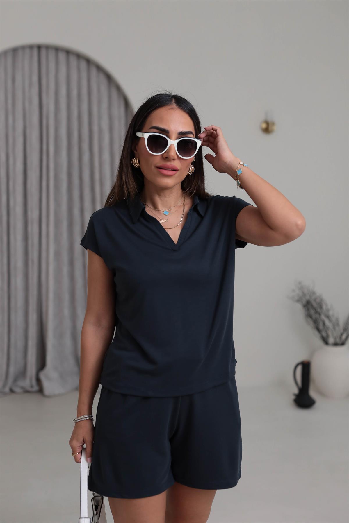 1325 Pike Modal Şortlu Takım ANTRASİT