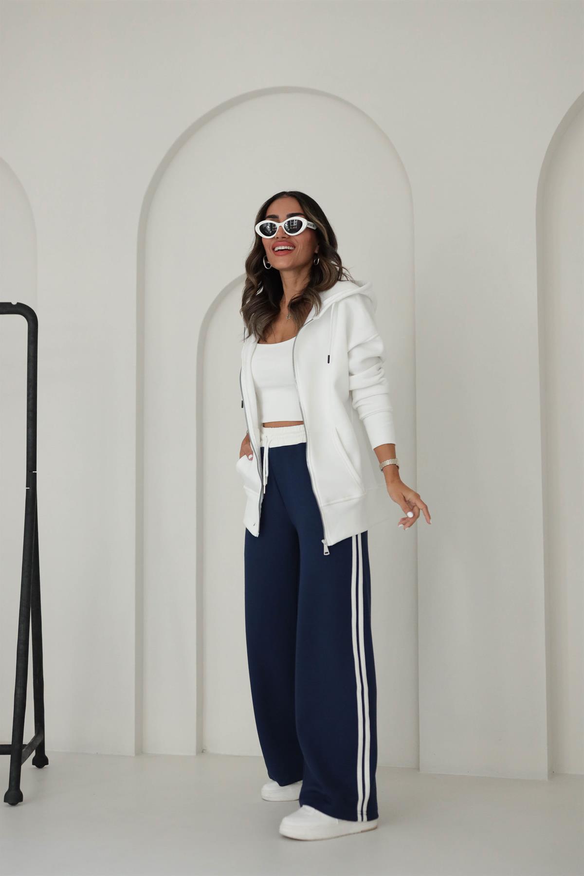 Yanları Şeritli Modal Pantolon LACİVERT