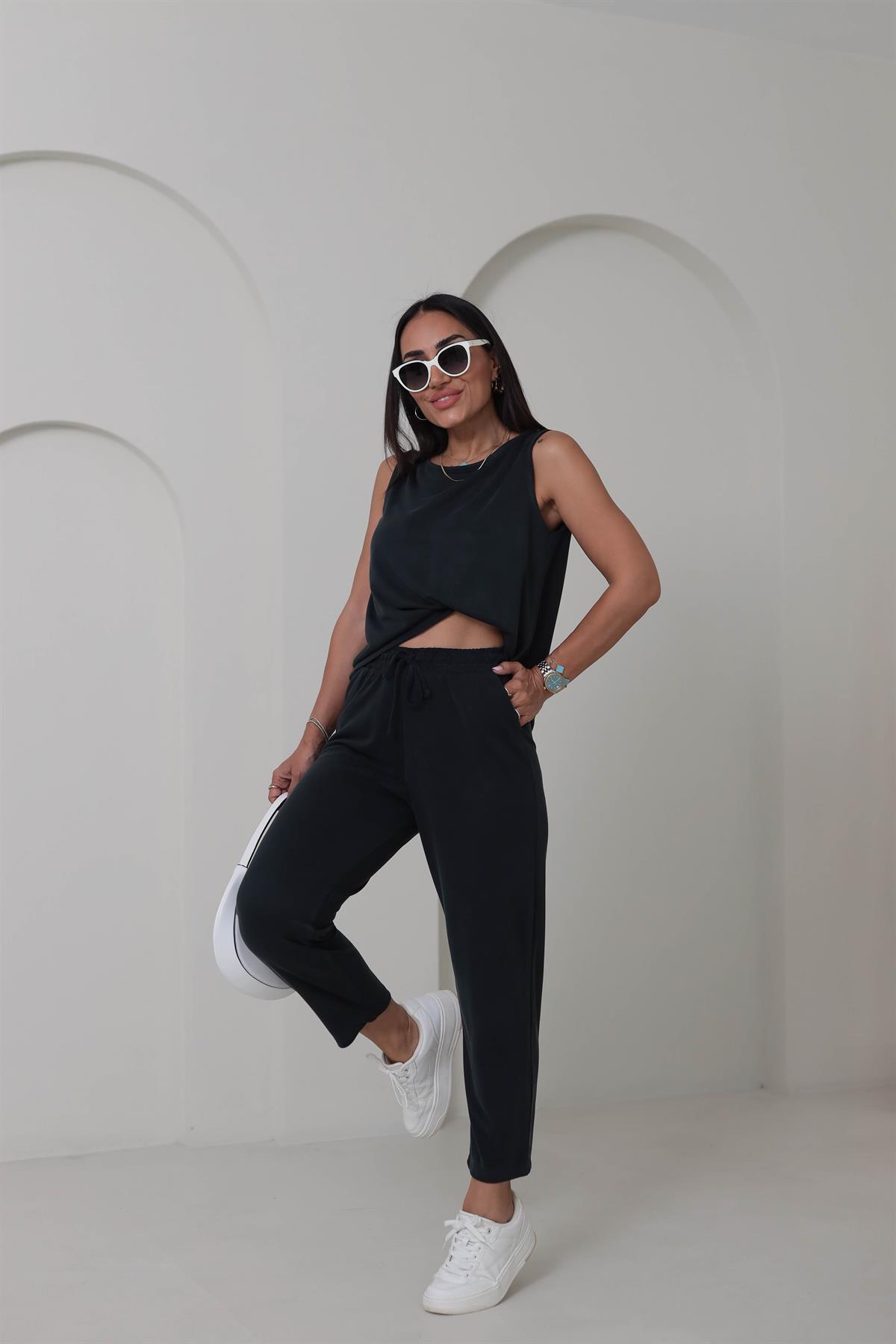 4747 Sıfır Kol Pike Modal Takım ANTRASİT