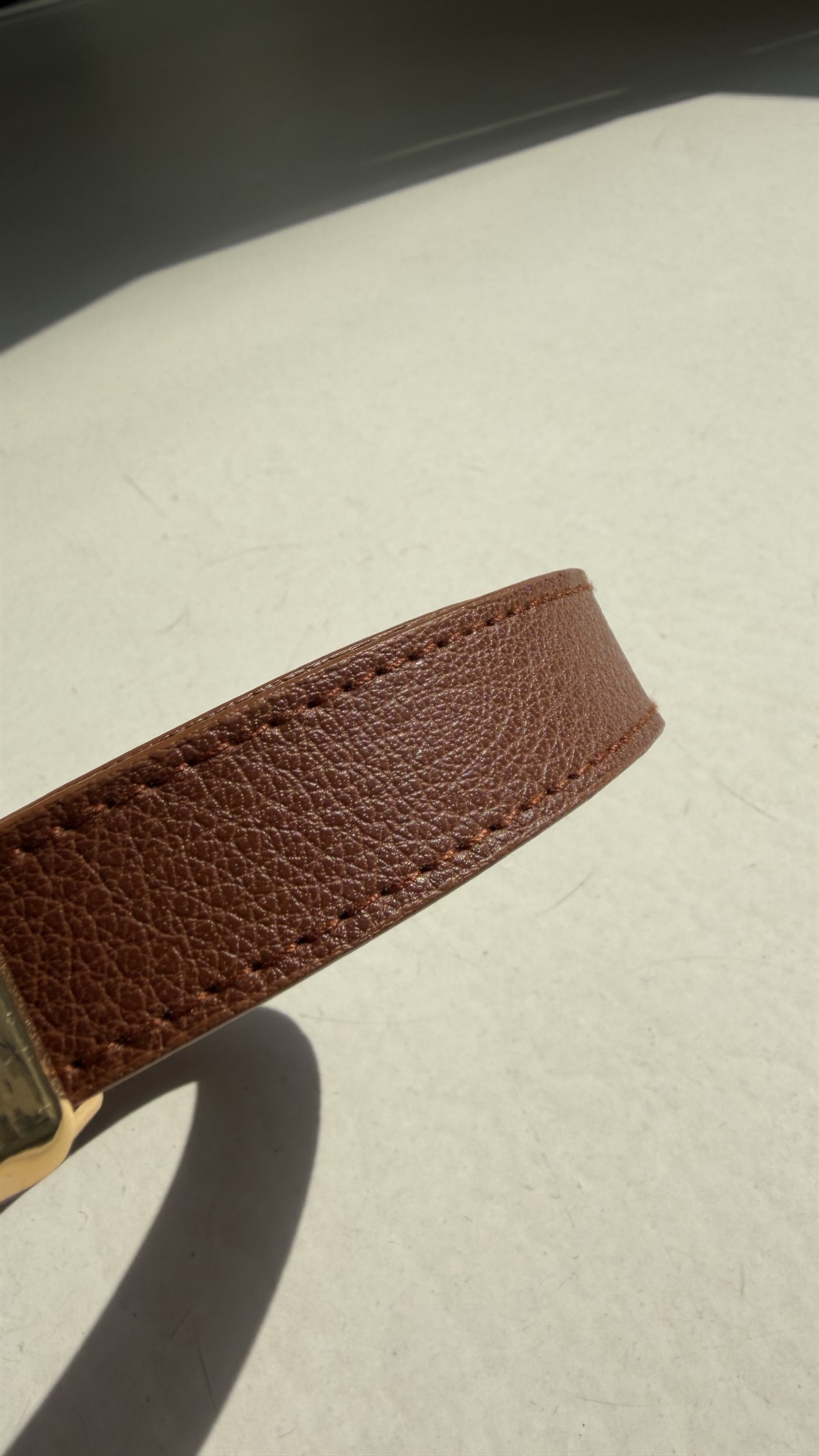 2622 Mini Kare Tokalı Kemer TABA