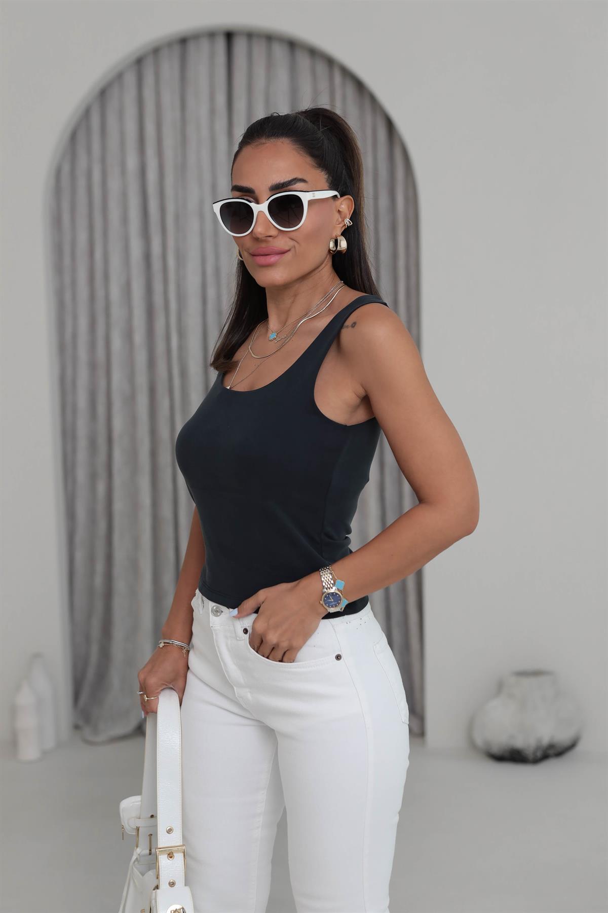 6262 Kalın Askılı Modal Dokulu Atlet ANTRASİT