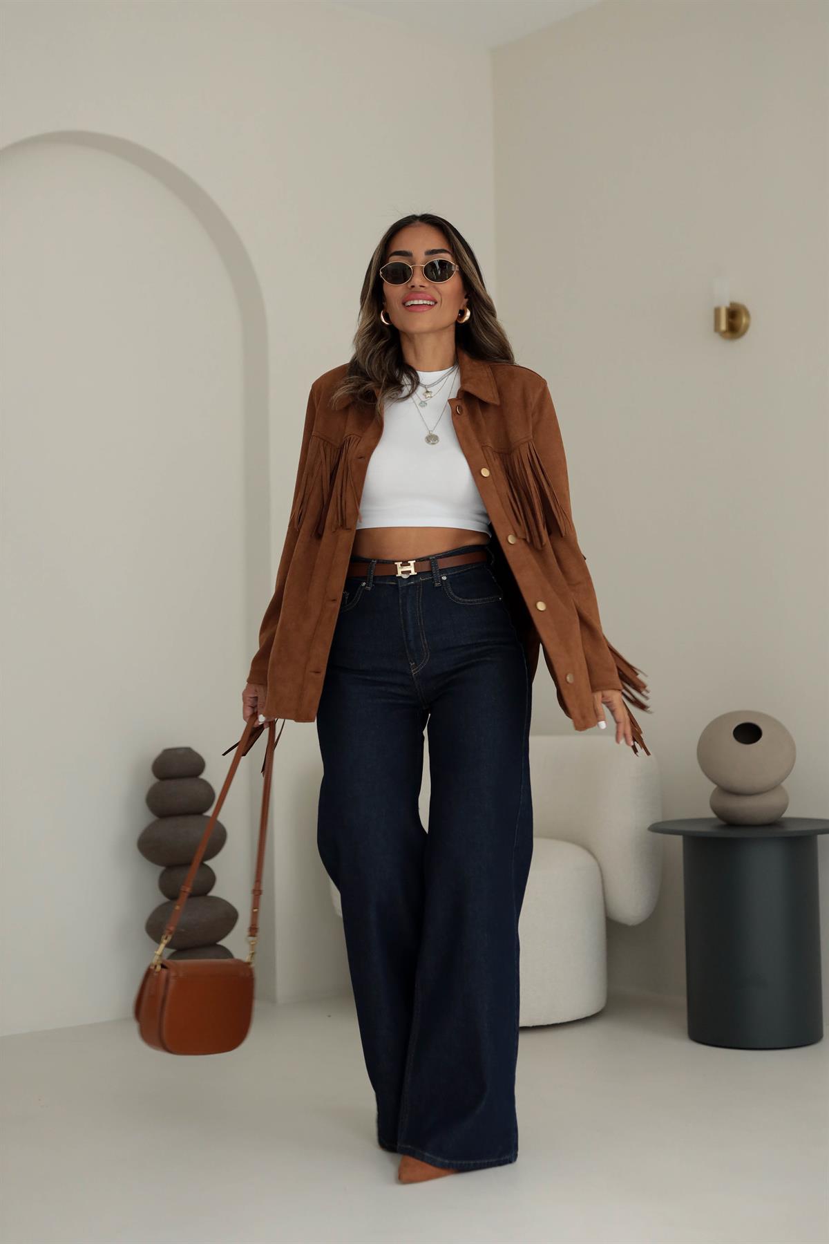 1706 Yüksek Bel Geniş Paça Jean